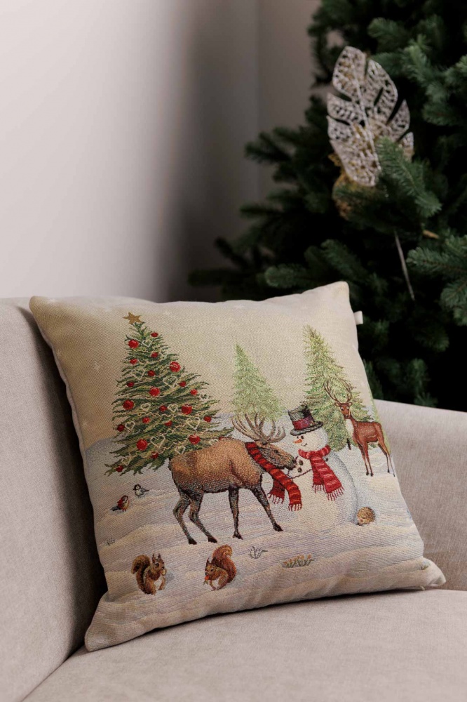 Подушка декоративная Снеговик 45x45 см La Nuit