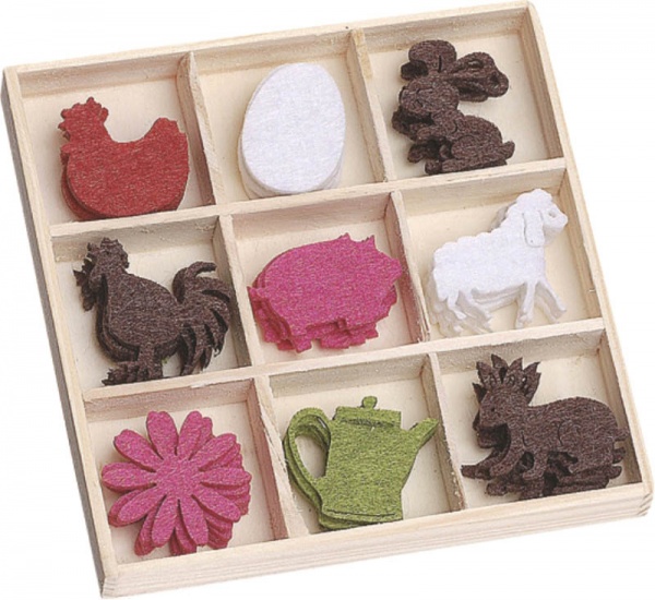 Декоративное изделие из фетра Ферма 45 шт. разноцветный, 218001226 10,5х10,5 см