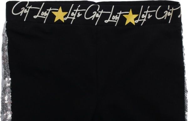 Леггинсы ALG для девочек 720763 р.128 черный с серебряным 