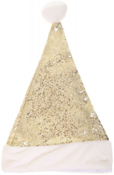 Шапка Діда Мороза з пайетками 46х30 см в асортименті