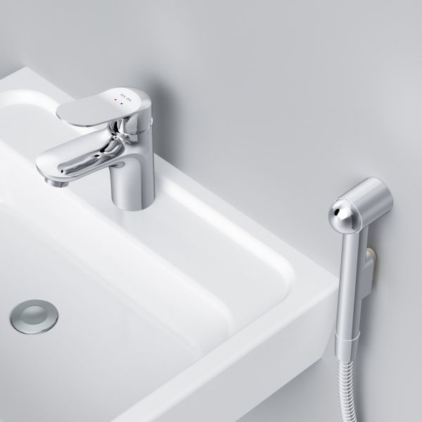 Смеситель для умывальника AM.PM с гигиеническим душем F85C03000 Sunny