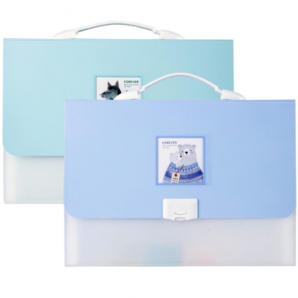 Портфель Forever А4 13 відділень білий 72513 Deli