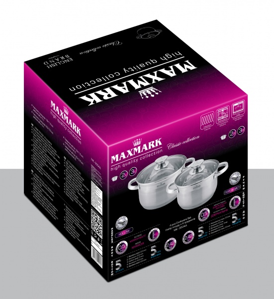 Набор кастрюль 4 предмета MK-3504A Maxmark