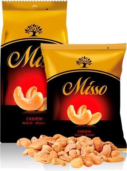 Снеки Misso Ядра кешю смажені з морською сіллю 150 г 