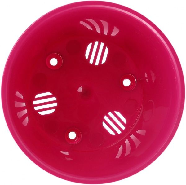 Горщик пластиковий Santino Арте круглий 0,6л біло-пурпуровий 