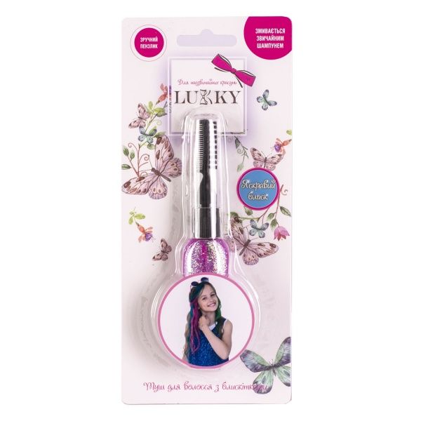 Тушь для волос Lukky с розовыми блестками Т16156