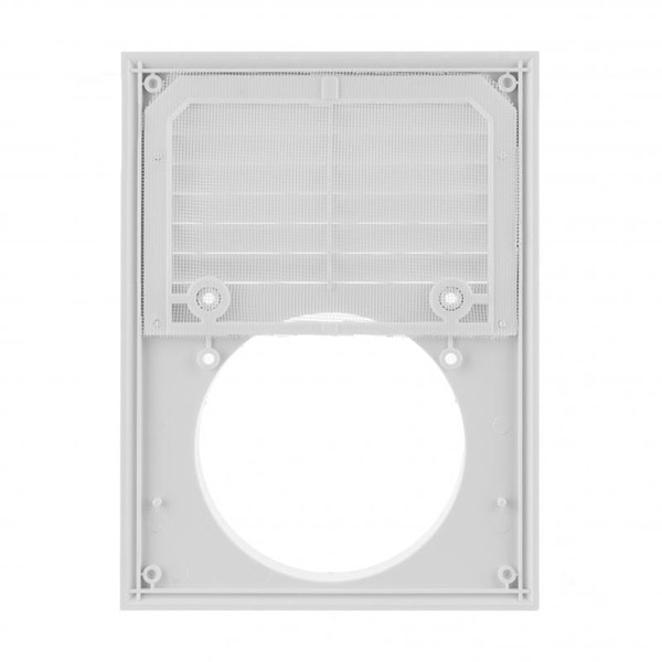Решетка для вентиляции MiniMax с сеткой против насекомых 240 х 180 d120 мм (1516) пластик белый 