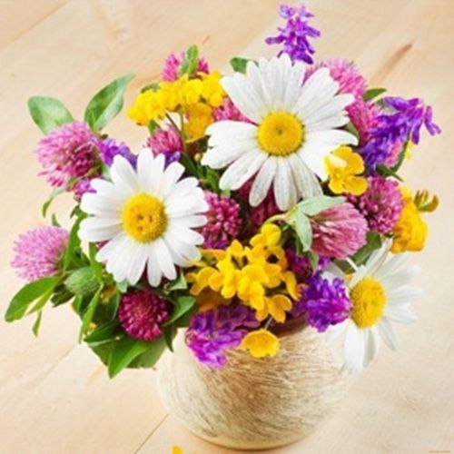 Набір для творчості зі стразами на підрамнику Польовий букетик 30x30 см Діамантові ручки 