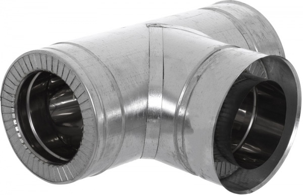 Тройник термо 1 мм нерж/оц Ф160/220 мм 87° Versia-Lux 