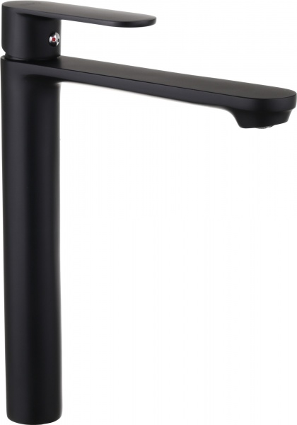 Змішувач для умивальника EGO Soft високий матовий чорний