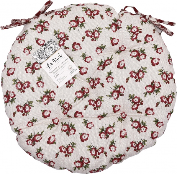 Подушка на стул Бордо цветок 40 см La Nuit