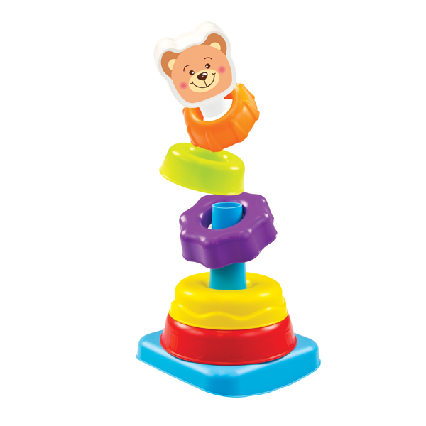 Игрушка-сортер Mochtoys Пирамидка 14x14x23 см 12311