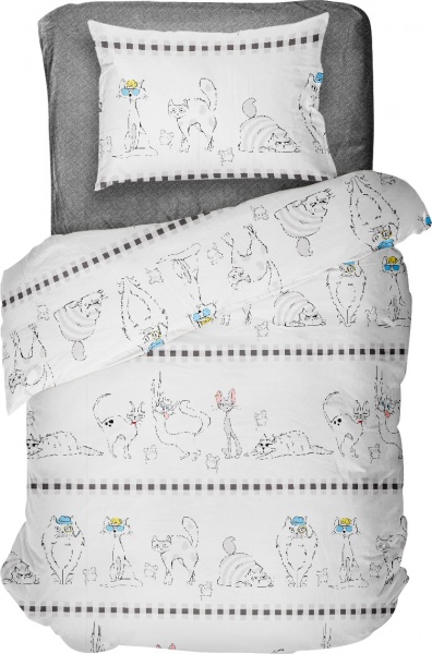 Комплект постельного белья 1,5 сп. FUNNY KITTY разноцветный Luna 