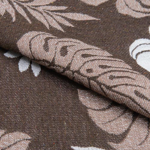 Покривало Листя монстери 140x210 см Текстиль-Контакт коричневий 