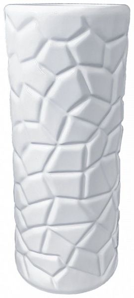 Ваза керамическая Колба 25 см белый 