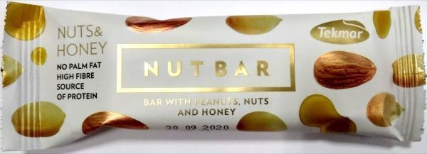 Батончик Tekmar Нутбар с мёдом и орехами 35 г 