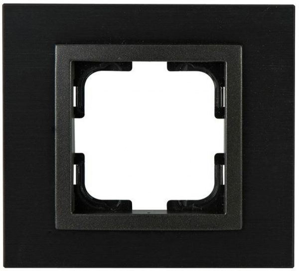 Рамка одноместная Mono Style Aluminium горизонтальная графит 107-820000-160