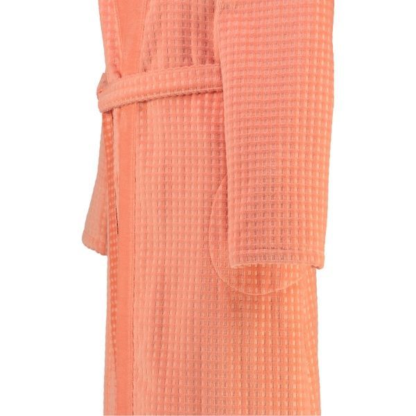 Халат велюровый Cawo Checked р. 46 персиковый 