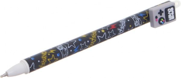 Ручка гелева пиши-стирай Ігри чорна 