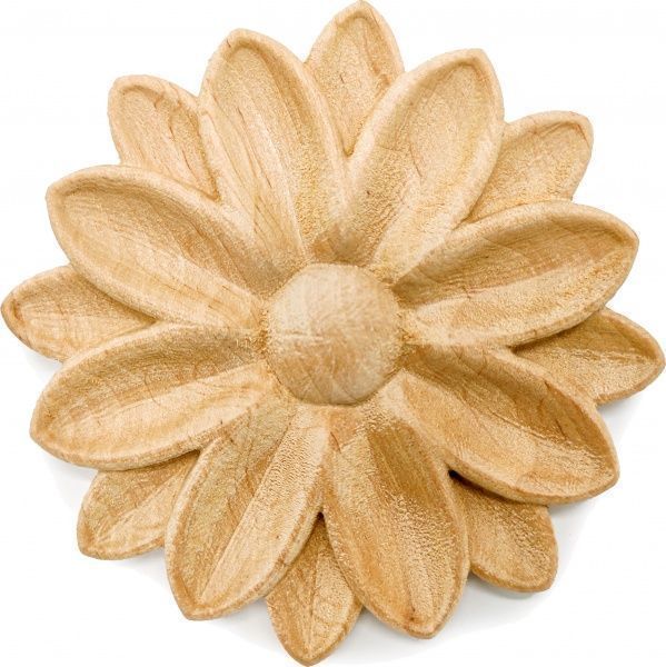 Декоративная панель деревянная розетка 1 шт, RZ.02.90 90х90x7 мм 