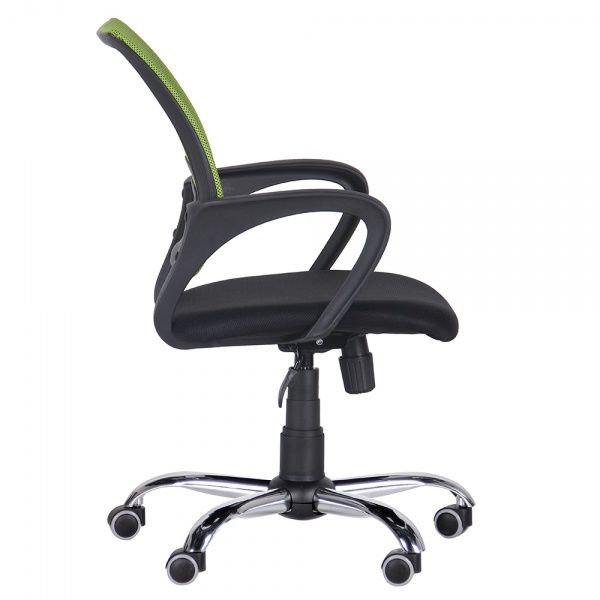 Крісло AMF Art Metal Furniture ВебХром Tilt спинка-сітка чорний/салатовий 