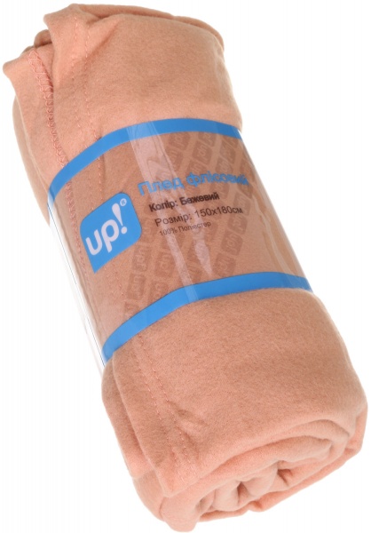 Плед LT флисовый 150x180 см бежевый UP! (Underprice) 