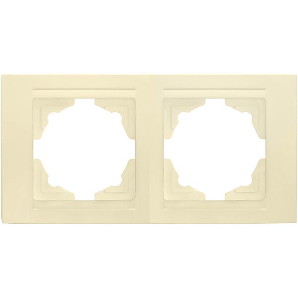 Рамка двухместная Gunsan Moderna универсальная кремовый MD 29 12 141