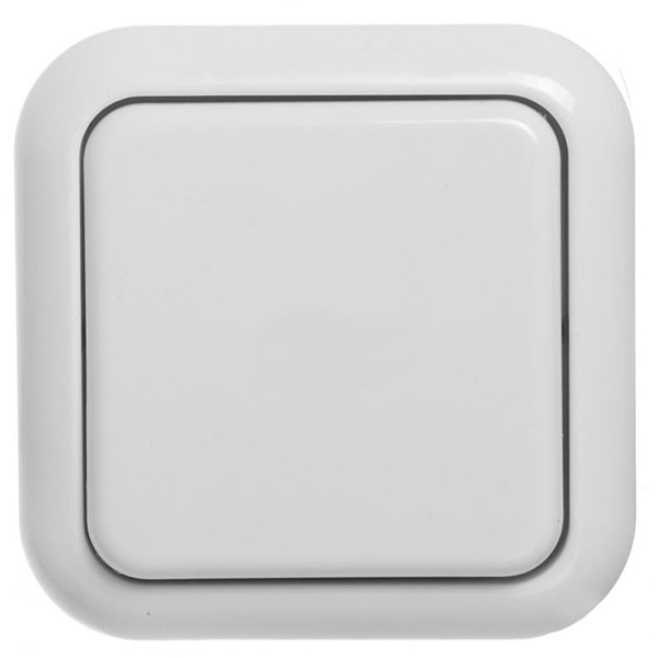 Вимикач прохідний одноклавішний Expert Power IP20 без підсвітки 10 А 250В білий HSN-SWP.H3A20G1W2-WH