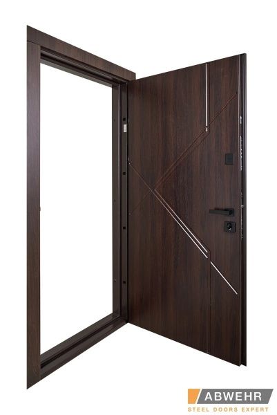 Двері вхідні Abwehr КТ1-460 (V) 086П Kale2 ЧФ коричневий 2050х860мм праві