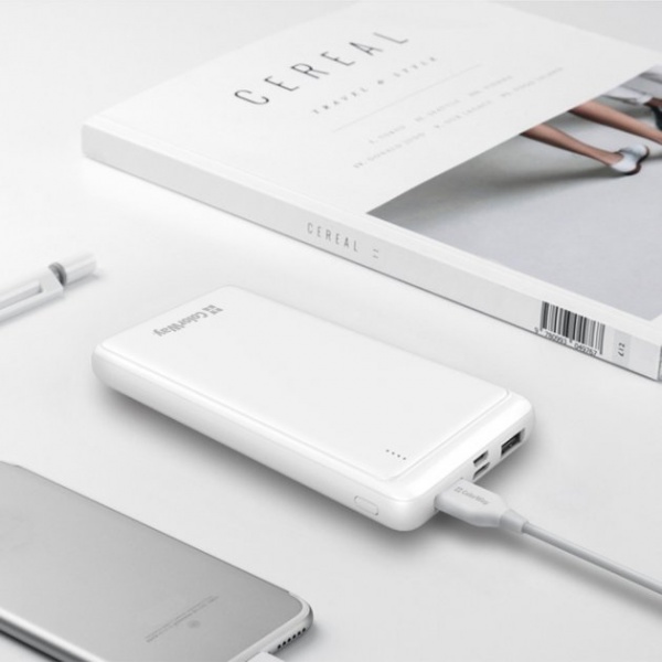 Внешний аккумулятор (Powerbank) ColorWay Slim USB QC3.0 + USB-C PD 18W 10000 mAh white (CW-PB100LPG3WT-PD) 