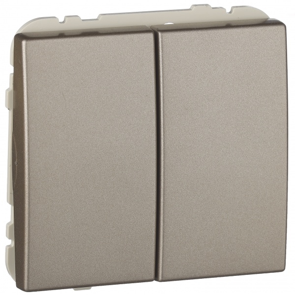 Выключатель трехклавишный Apolo без подсветки шампань 50101 TCH