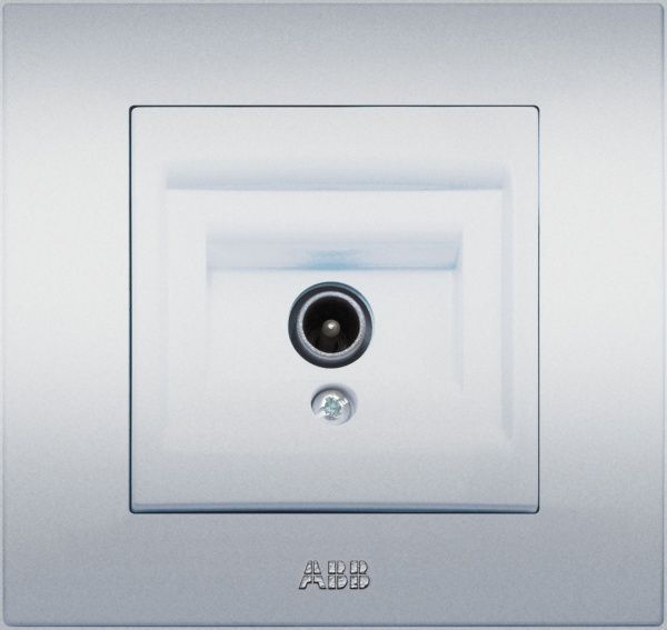 Розетка TV ABB Cosmo без сопротивления серый металлик 619-011000-274