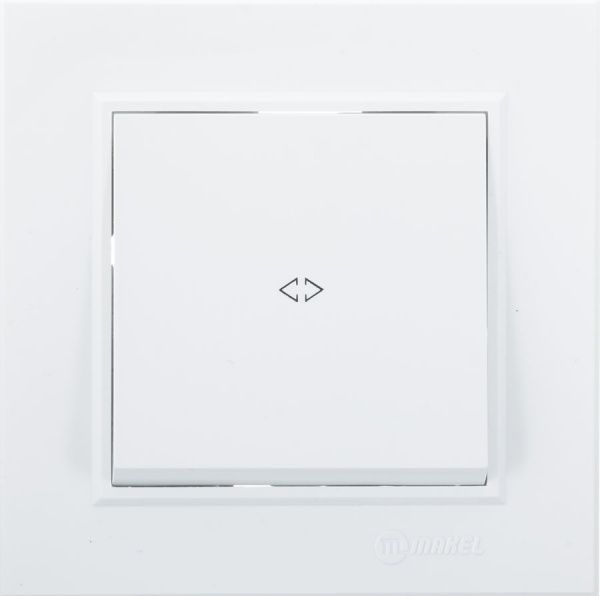 Переключатель перекрестный одноклавишный Makel Karea без подсветки 10 А 220В белый