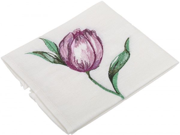 Комплект серветок Едельвіка «Тюльпани рожеві» 61-19/00 32x32 см лляний 