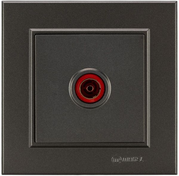 Розетка TV Makel Karea универсальная дымчатый