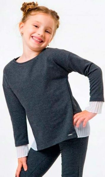 Джемпер для девочки Smil 116441 р.122 темно-серый 
