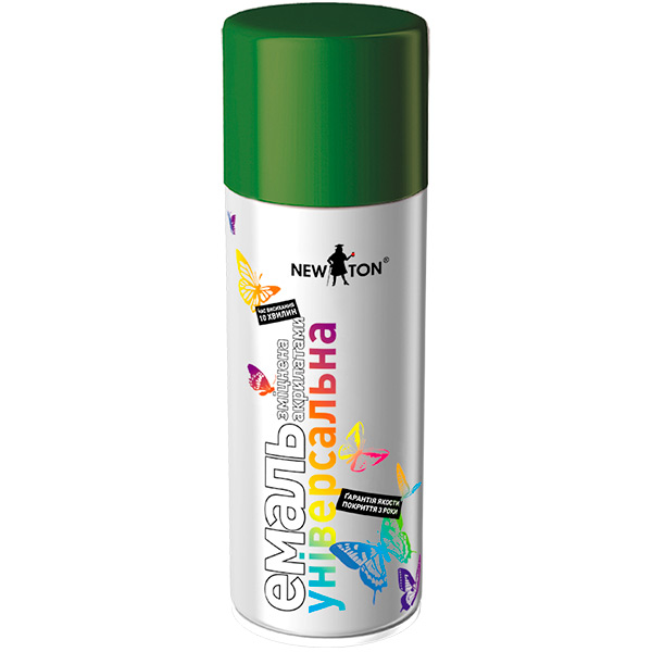 Емаль New Ton аерозольна універсальна RAL 6010 світло-зелений мат 400 мл