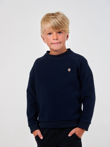 Джемпер для мальчика Smil р.122 темно-синий меланж 116588 