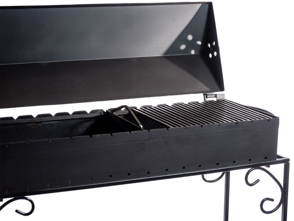 Мангал-барбекю Metalzavod Мангал-барбекю MB15-3D на 15 шампуров 3 мм на дровнице