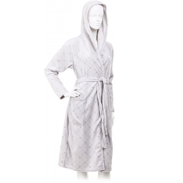 Халат с микрофибры La Nuit Rhombus р. S серый