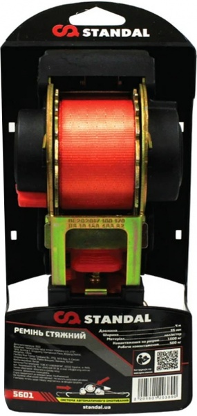 Стяжний ремінь з автозмотуваням гачек J 1 т 4мx35мм STD 5601 STANDAL