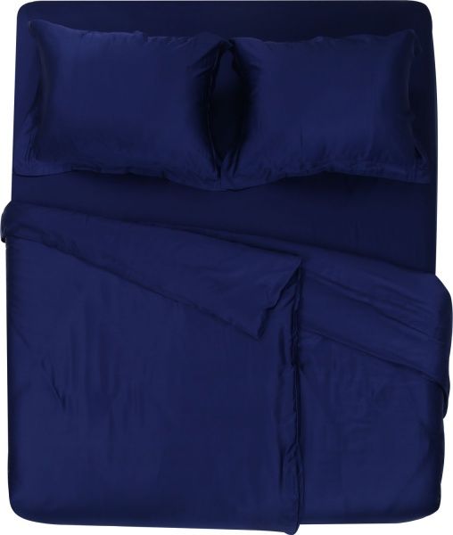 Комплект постільної білизни Bamboo сімейний темно-синій La Nuit 