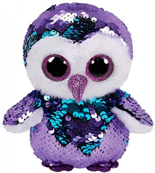 Мягкая игрушка TY Flippables фиолетовая сова Moonlight 12 см 35317