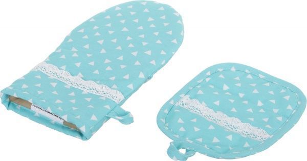 Прихватка-рукавиця Горох блакитний Прованс 