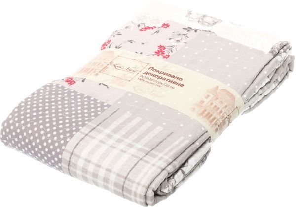 Покривало Basic Печворк мікс стьобане 160x220 см La Nuit з візерунком 