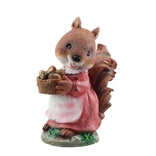 Фигура садовая Decoline Белка девочка с орехами