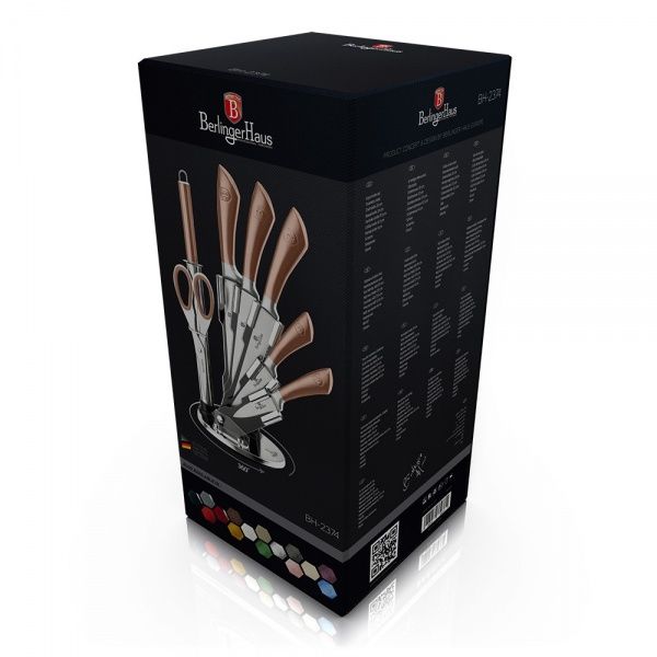 Набор ножей в колоде Metallic Line ROSE GOLD Edition 6 предметов BH 2374 Berlinger