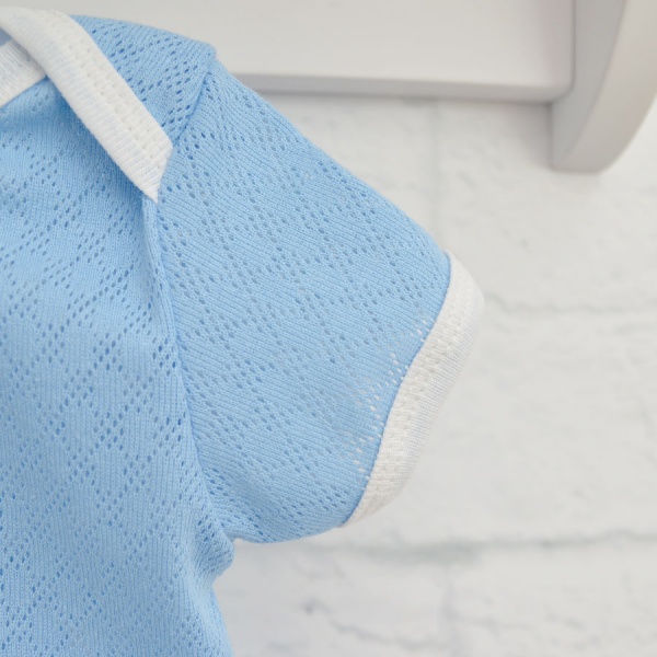 Боді дитяче для хлопчика Blanka Ромбік р.74 блакитний 110283 