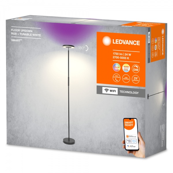 Торшер Ledvance FLOOR UPDOWN SMART Wi-Fi 24 Вт черный 