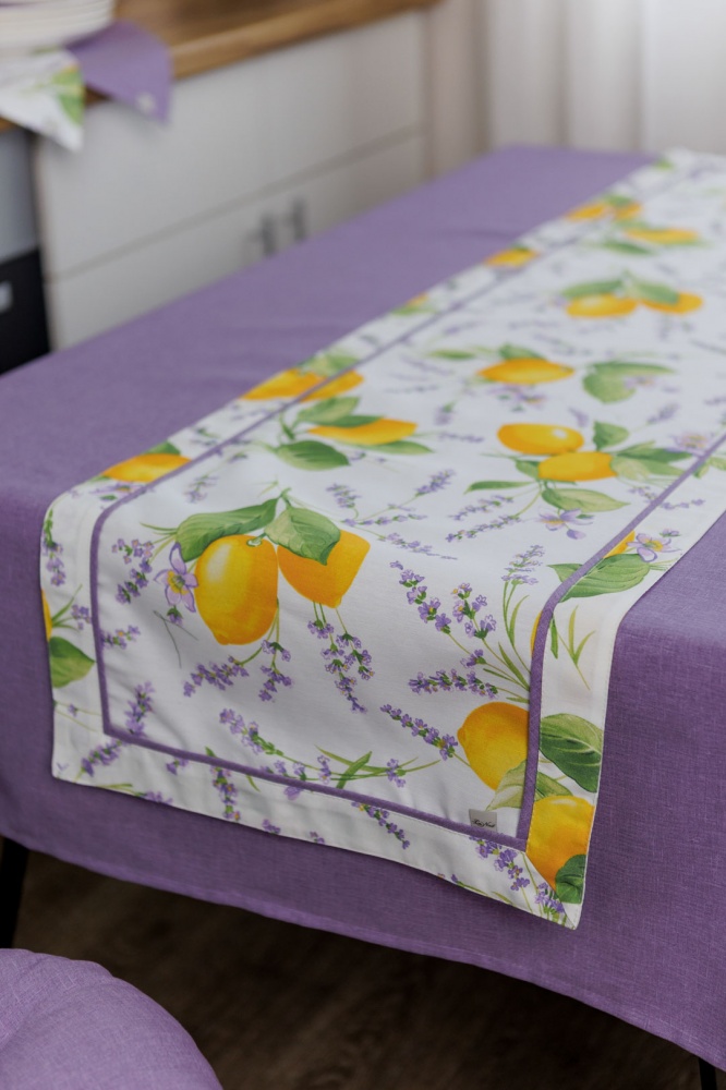 Ранер Lemons & Lavender 140x40 см білий La Nuit